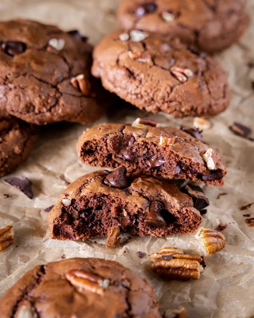 Fudgy Chocolate Walnut Cookies