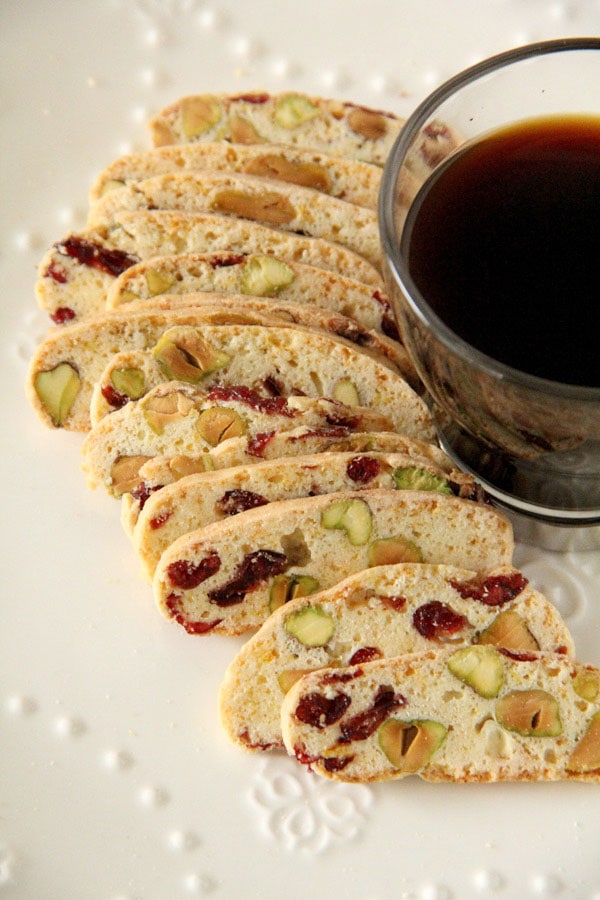 Cranberry Pistachio Biscotti Cookies